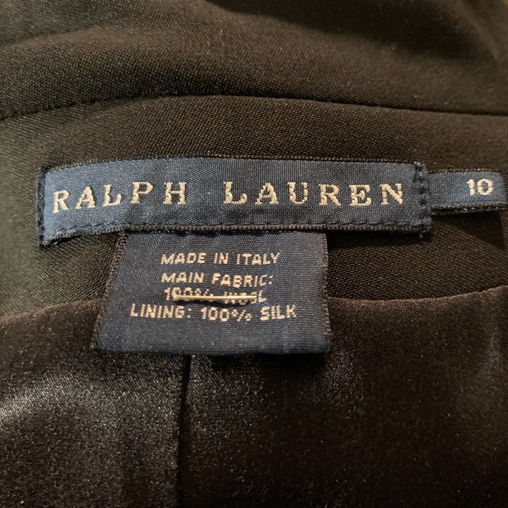 ralph lauren woman black silk tuxedo jacket w/tail - Picture 2 of 10